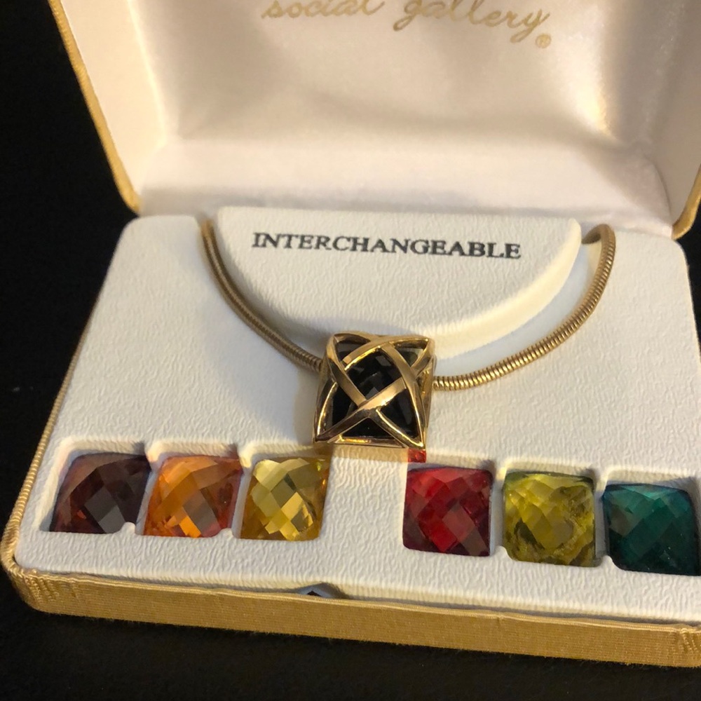 Social Gallery Interchangeable Stone Necklace - image 1